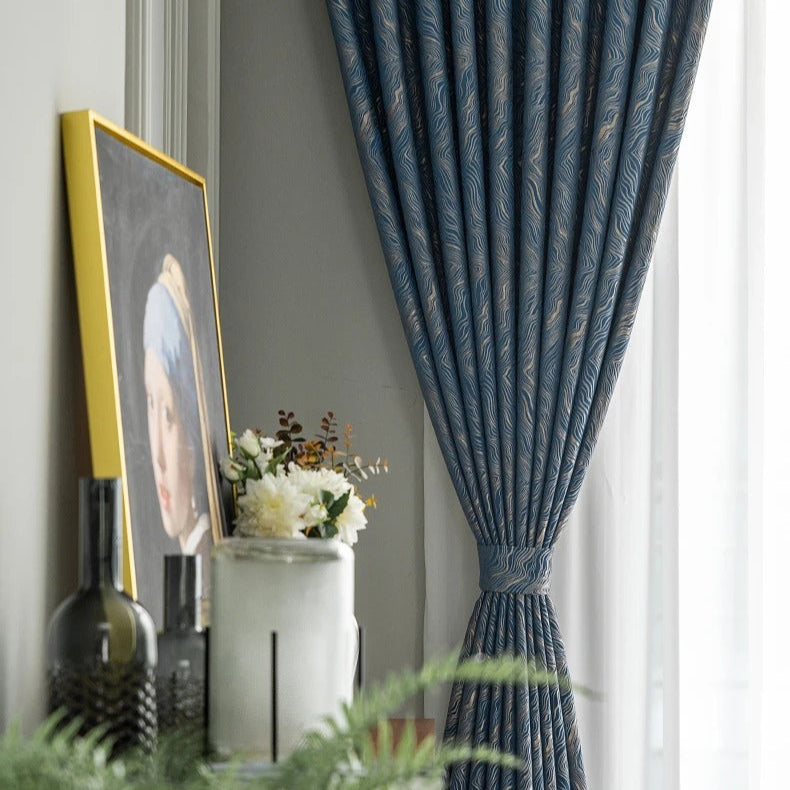 Rideau Occultant Glen Bleu Nuit - Collection Premium