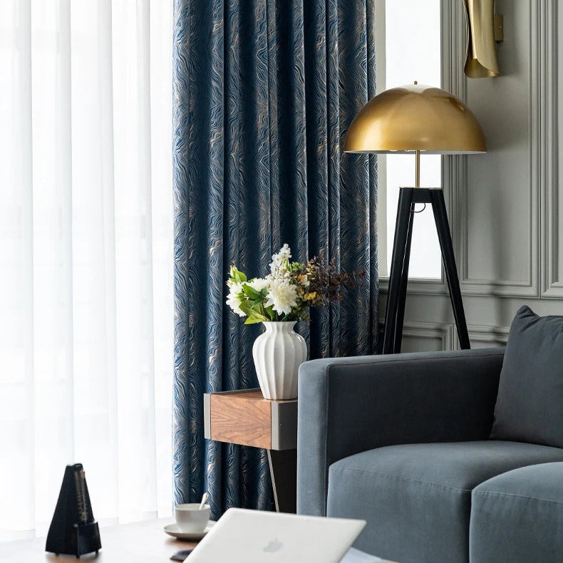 Rideau Occultant Glen Bleu Nuit - Collection Premium