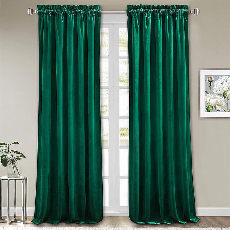 Rideau Isolant Luxe Vert Canard