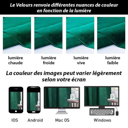 Rideau Isolant Luxe Vert Canard