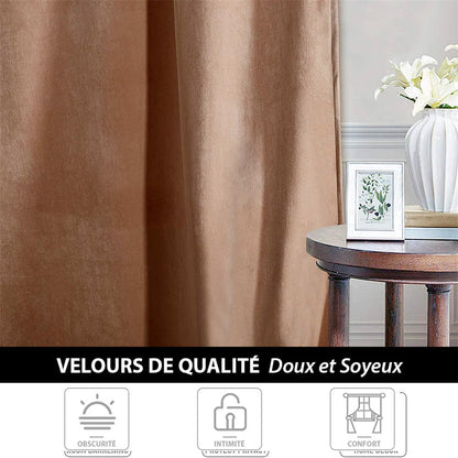 Rideau Thermique Luxe Saumon
