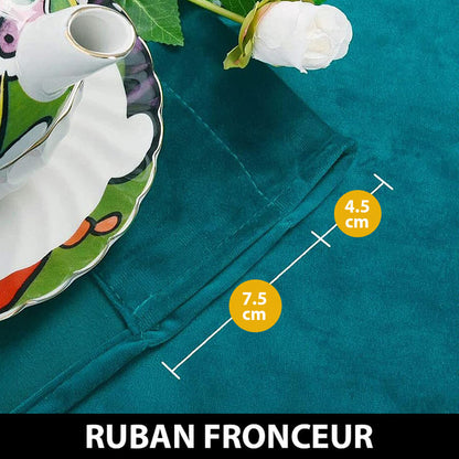 Rideau Thermique Luxe Bleu Canard