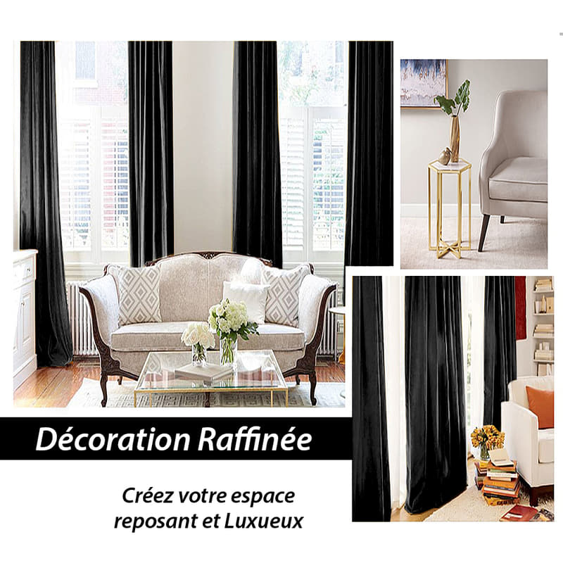 Rideau Thermique Luxe Noir