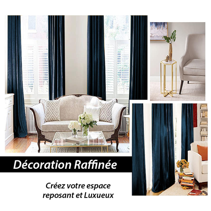 Rideau Luxe Bleu Nuit