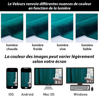 Rideau Thermique Luxe Bleu Canard