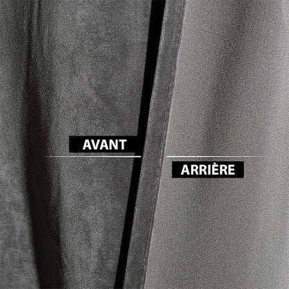 Rideau Occultant Thermique Luxe Gris Foncé